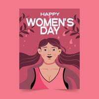 Internationale vrouwen dag groet poster ontwerp vector