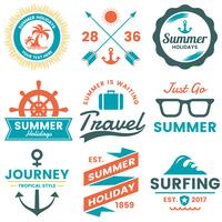 Zomer Retro Vector Logo voor banner