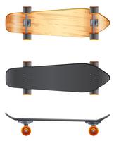 Houten skateboards vector