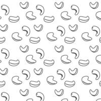 cashewnoten droog fruit patroon structuur schets symbool teken icoon ontwerp vector
