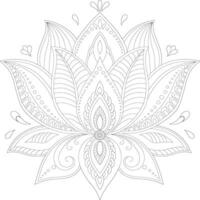 lotus blad bloem mandala ontwerp vector