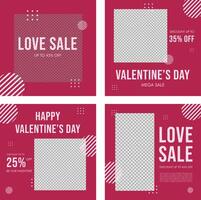 Valentijnsdag dag Promotie sjabloon vector