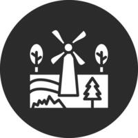 windmolen landschap vector icoon