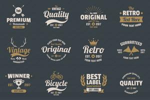 Vintage Retro Vector Logo voor banner