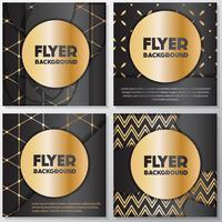 Gouden banner achtergrond flyer stijl ontwerpsjabloon vector