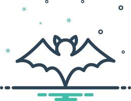 mixpictogram voor bat vector