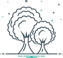 mix icoon voor bomen vector