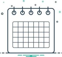 mixpictogram voor kalender vector