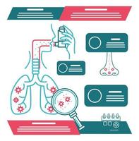 astma allergie ademhaling vector