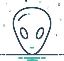 mix icoon voor alien vector