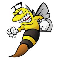 Bee Cartoon vectorillustratie vector