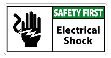 elektrische schok elektrocutie symbool teken isoleren op witte achtergrond, vector illustratie eps.10