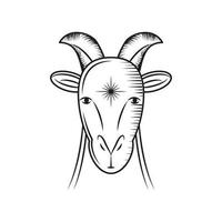 Steenbok horoscoop astrologie vector