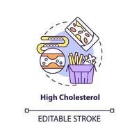 hoog cholesterol concept icoon vector