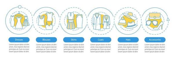 vector infographic sjabloon voor damesmode