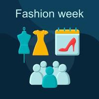 fashion week platte concept vector icon