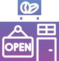 cafe Open teken vector icoon