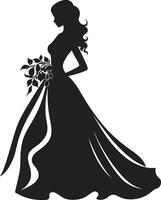 bruids harmonie zwart vector embleem bevallig bruids kalmte bruid logo