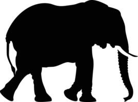 ai gegenereerd silhouet olifant zwart kleur enkel en alleen vector