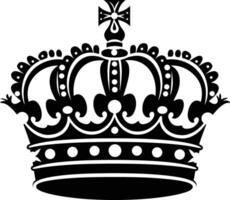 ai gegenereerd silhouet koning kroon zwart kleur enkel en alleen vector