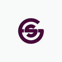 eerste brief sg logo of gs logo vector ontwerp sjabloon