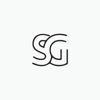 eerste brief sg logo of gs logo vector ontwerp sjabloon