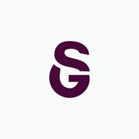 eerste brief sg logo of gs logo vector ontwerp sjabloon