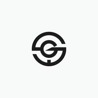 eerste brief sg logo of gs logo vector ontwerp sjabloon