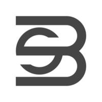 alfabet initialen logo bs, sb, s en b vector