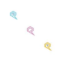 r of rr logo en icoon ontwerp vector