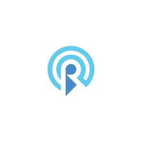 r of rr logo en icoon ontwerp vector