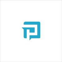 eerste brief pp logo of p logo vector ontwerp sjabloon