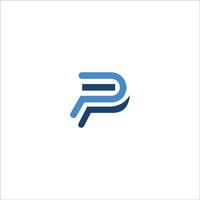 eerste brief pp logo of p logo vector ontwerp sjabloon