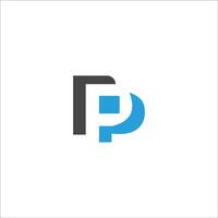 eerste brief pp logo of p logo vector ontwerp sjabloon