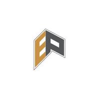 alfabet initialen logo pe, ep, p en e vector