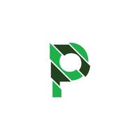 eerste brief pp logo of p logo vector ontwerp sjabloon