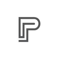 eerste brief pp logo of p logo vector ontwerp sjabloon