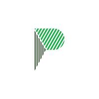 eerste brief pp logo of p logo vector ontwerp sjabloon