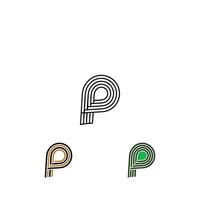 eerste brief pp logo of p logo vector ontwerp sjabloon