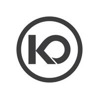 eerste brief ko logo of OK logo vector ontwerp sjabloon