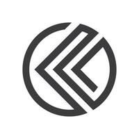 eerste brief ko logo of OK logo vector ontwerp sjabloon