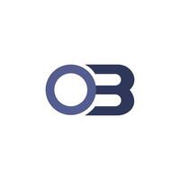 eerste brief ob of bo logo vector ontwerp sjabloon