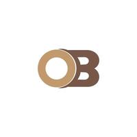 eerste brief ob of bo logo vector ontwerp sjabloon