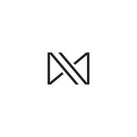 eerste brief nv logo of vn logo vector ontwerp sjabloon
