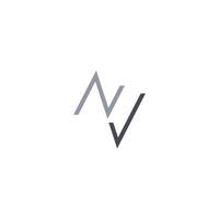 eerste brief nv logo of vn logo vector ontwerp sjabloon