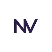 eerste brief nv logo of vn logo vector ontwerp sjabloon