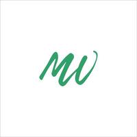 eerste brief wm logo of mw logo vector ontwerp sjabloon