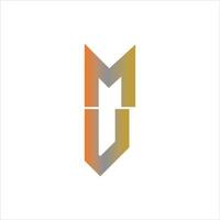 eerste brief mv logo of vm logo vector ontwerp sjabloon