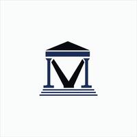 eerste brief mv logo of vm logo vector ontwerp sjabloon