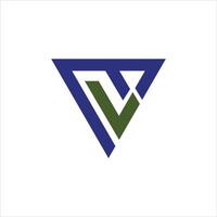 eerste brief mv logo of vm logo vector ontwerp sjabloon